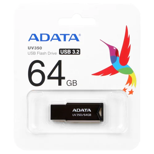 فلش مموری ADATA UV350 USB 3.2 - 64GB - مشکی