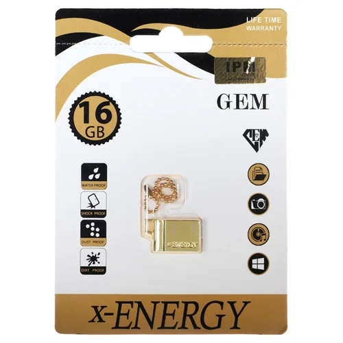 فلش مموری X-ENERGY Golden Gem USB2.0 Flash Memory-16GB