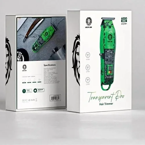 ماشین اصلاح سر گرین لیون مدل Green Lion Transparent Pro Hair Trimmer GNTPROTMRGN ا Green Lion