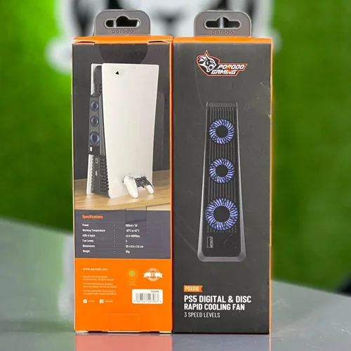 فن خنک کننده پلی استیشن ۵ پرودو Porodo PDX616 PS5 Digital and Disk Rapid Cooling Fan