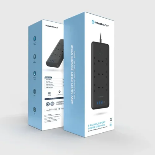پاورپورت چند راهی برق و USB هوشمند پاورولوژی مدل Powerology Psmsupdbk
