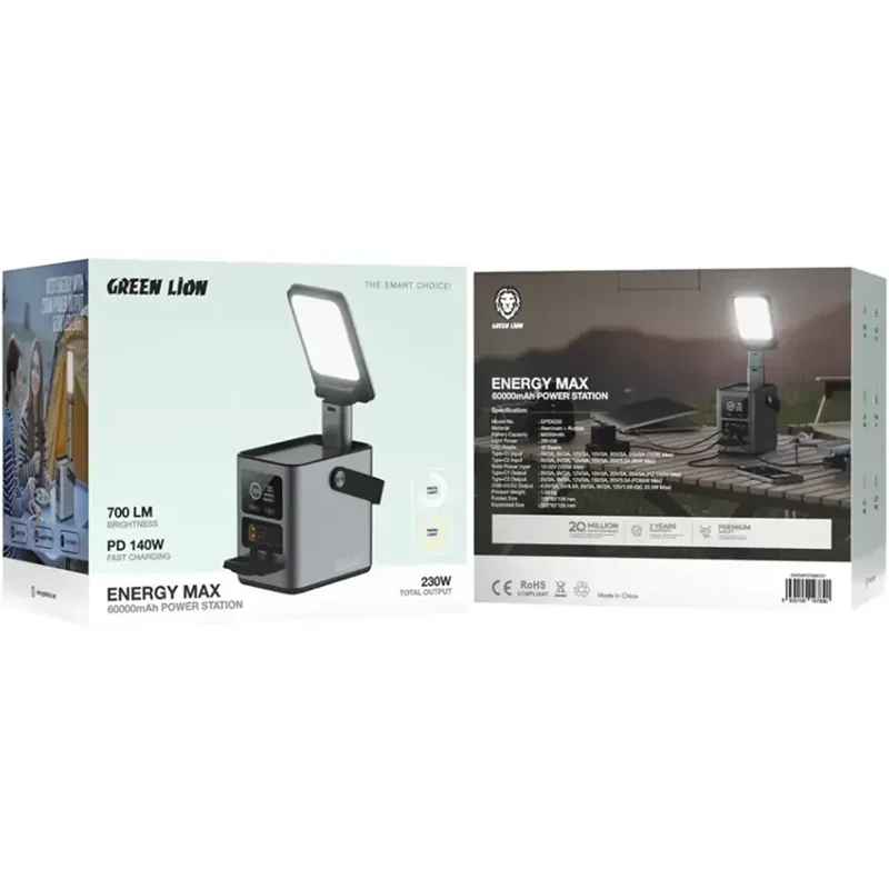 پاور بانک 60000 میلیآمپر 230 وات گرین لاین مدل Green Lion Energy Max