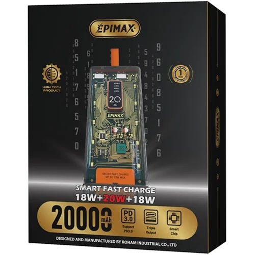 پاوربانک 20000 اپیمکس مدل EP-220 با ضمانت تعویض