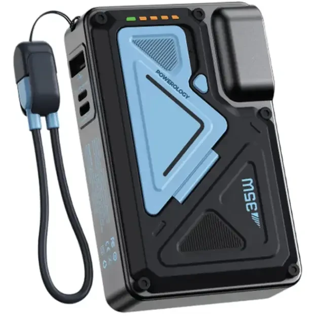 شارژر دیواری و پاوربانک وایرلس ۱۰۰۰۰ پاورولوژی مدل Powerology Wall Charger MagSafe Power پک جدید