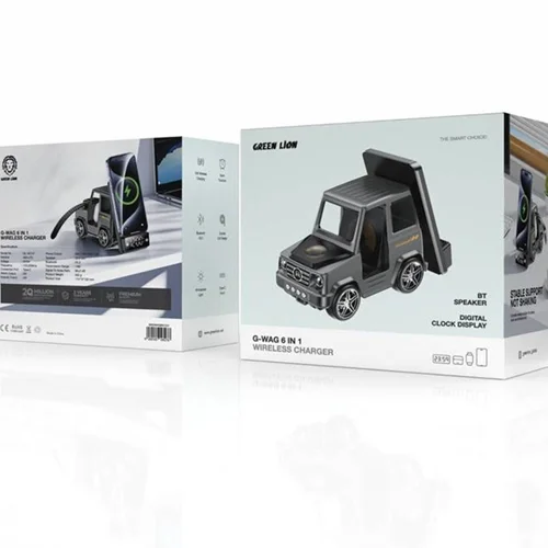 شارژر وایرلس 6 کاره طرح جی کلاس گرین لاین Green Lion G-WAG 6 in 1 Wireless Charger