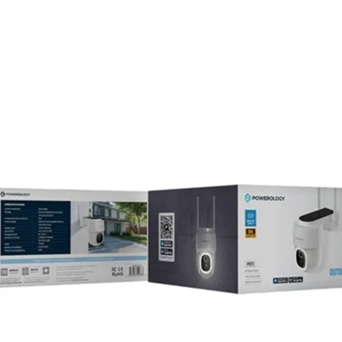 دوربین هوشمند شارژ خورشیدی پاورلوژی مدل PP073 ا Powerology PPBCHA73 Built-in Solar Pan & Tilt Outdoor Camera