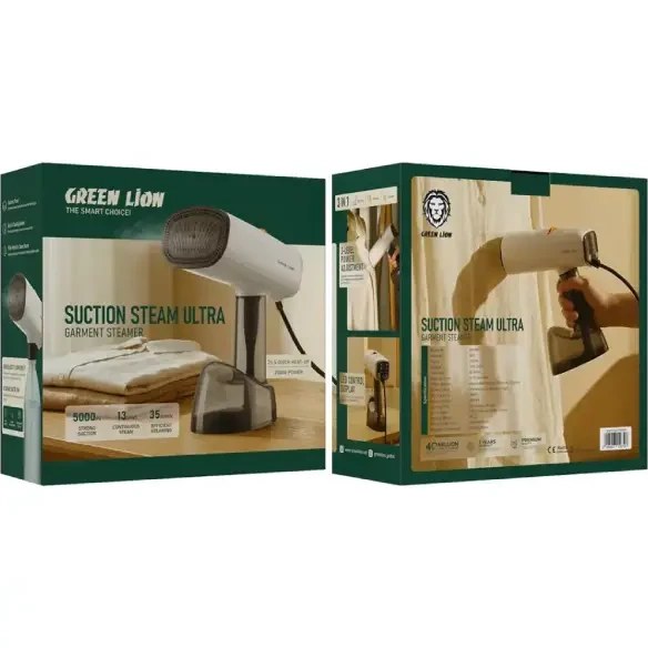 اتو بخار و بخارشوی لباس گرین لاین مدل Green Lion Suction Steam Ultra Garment Steamer
