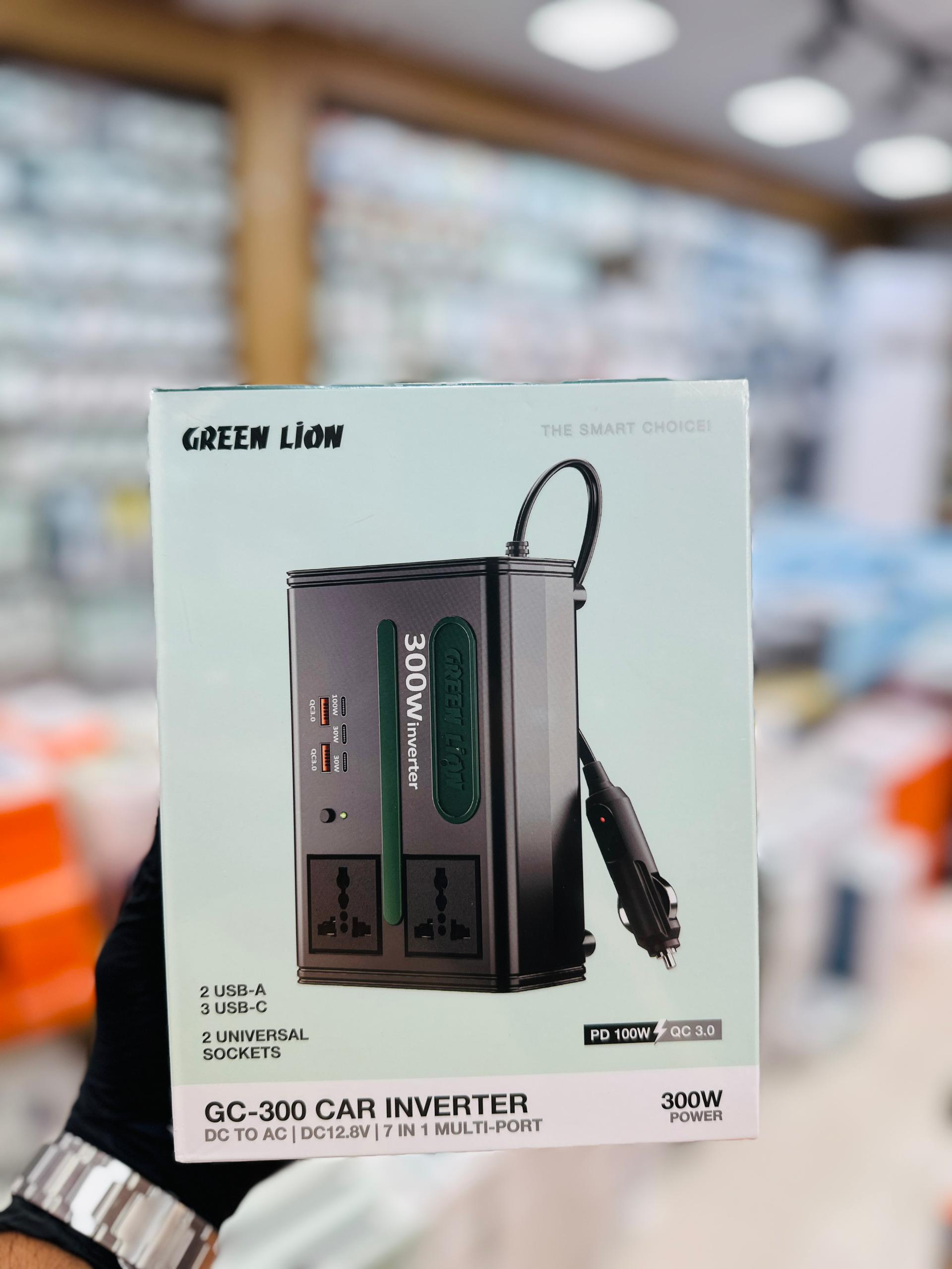 اینورتر خودرو گرین لاین مدل GC-300 ظرفیت ۳۰۰ وات ۷ در ۱