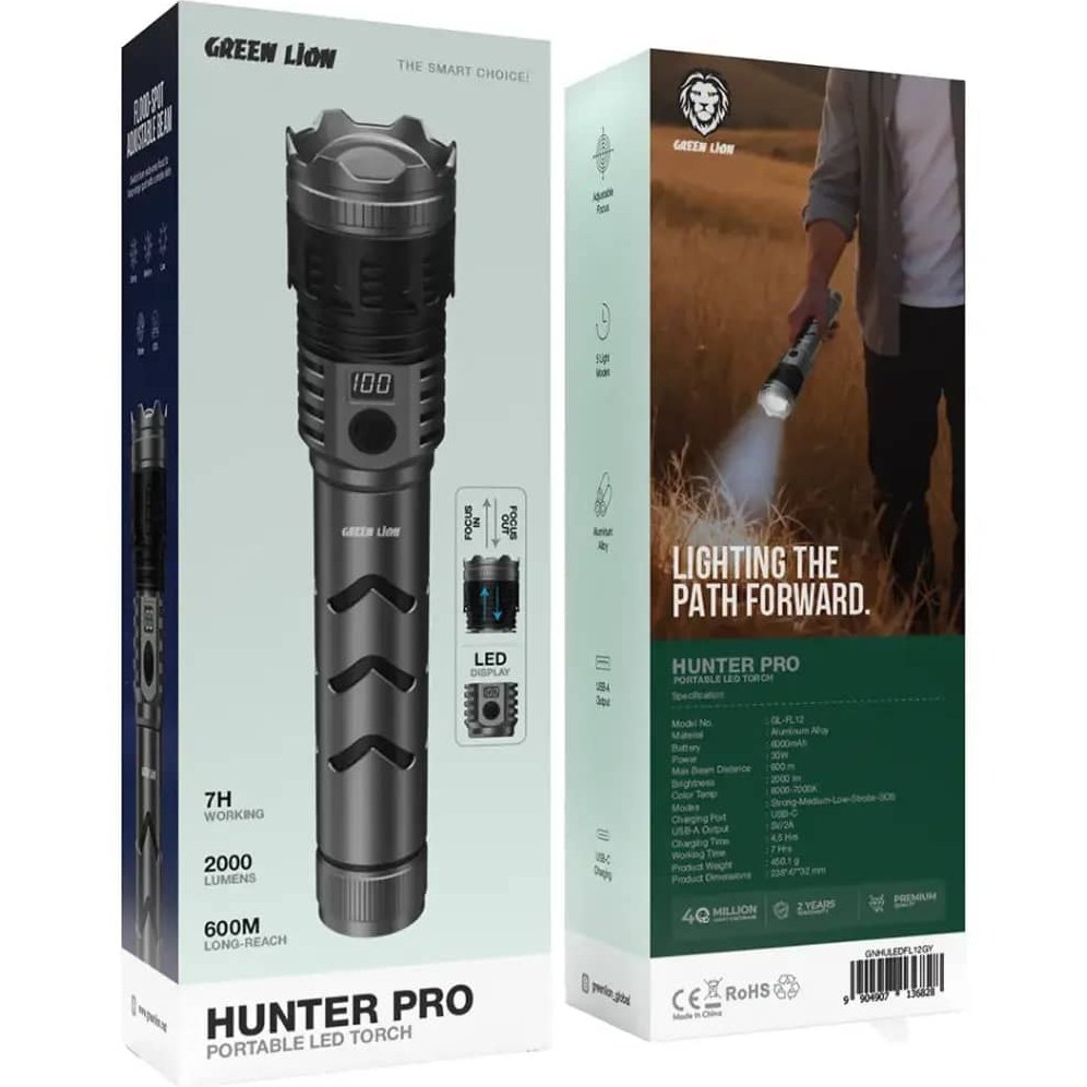 چراغ قوه گرین لاین مدل  green lion HUNTER PRO