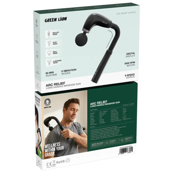 ماساژور تفنگی دسته بلند گرین لاین Arc Relief  Long Handle Percussion Massager