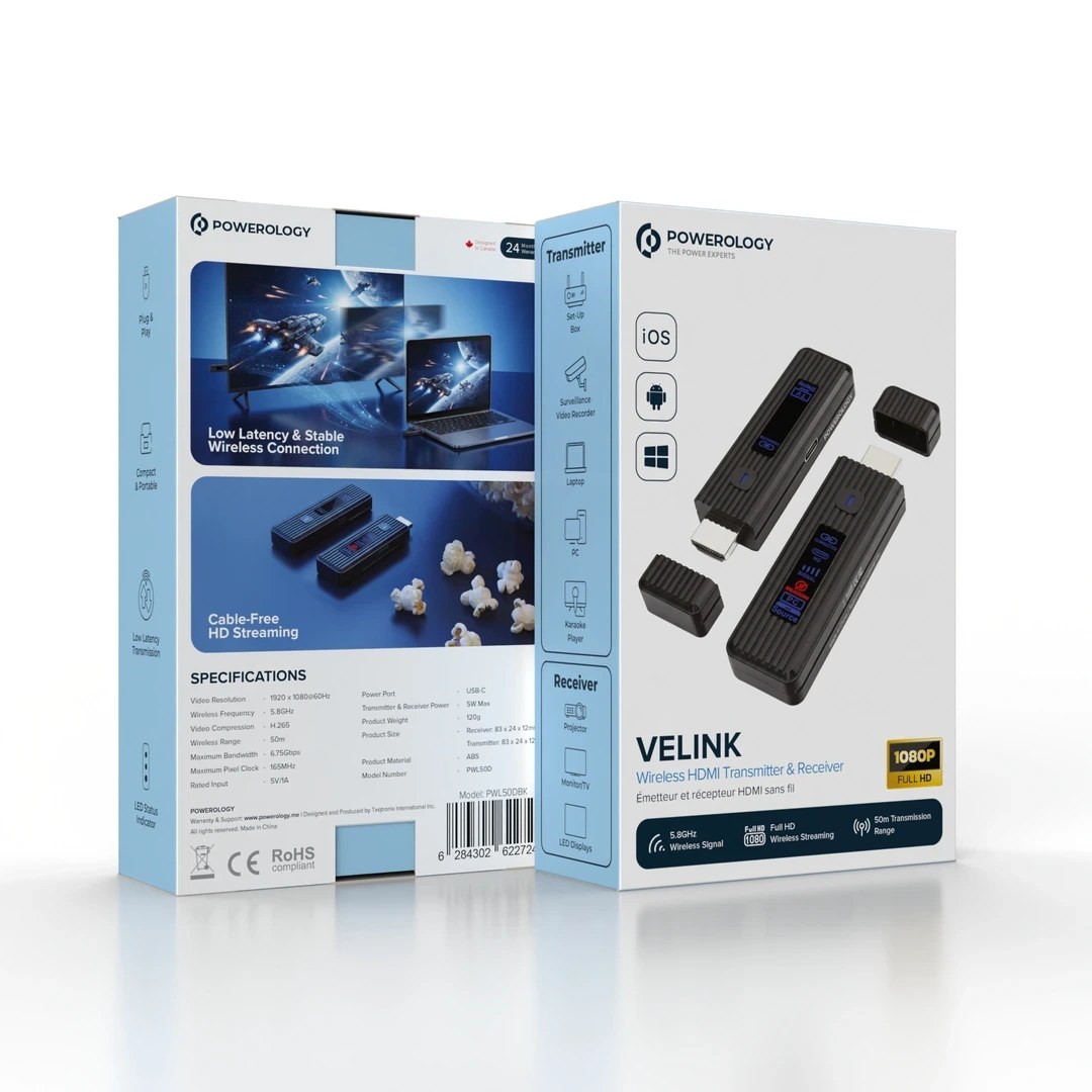 دانگل بیسیم HDMI پاورولوژی مدل VELINK