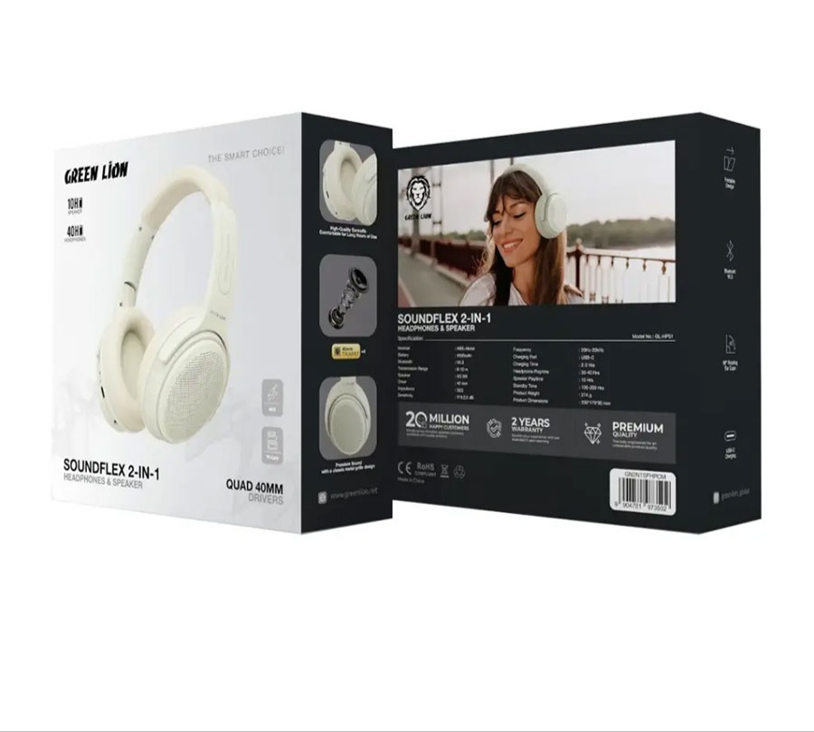 هدفون و اسپیکر بلوتوثی گرین لاین SOUNDFLEX 2 in1 اصلی