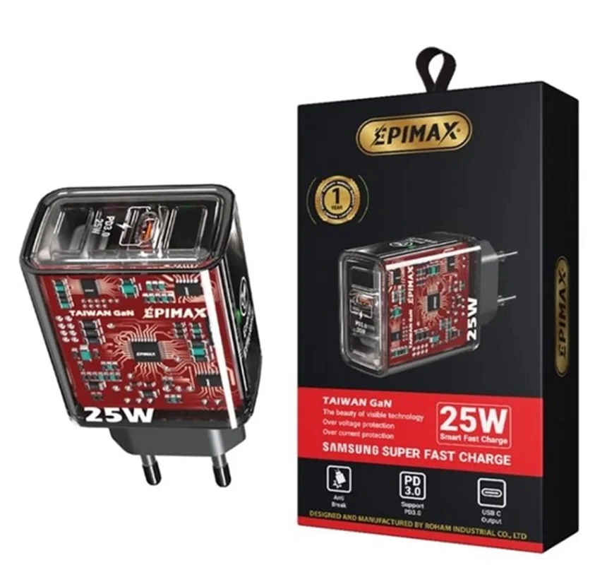 شارژر سوپر فست 25وات اپیمکس مدل  epimax 25w EU-151