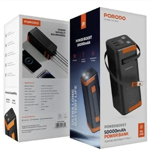 پاور بانک پرودو مدل Power Boost ظرفیت ۵۰۰۰۰ میلی آمپر