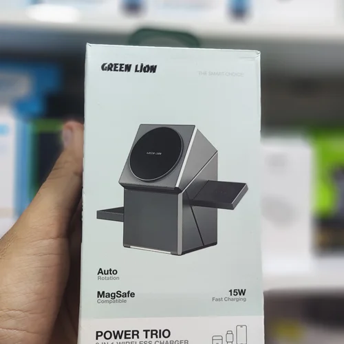 شارژ وایرلس گرین لاین ۳ در ۱ مدل Power Trio