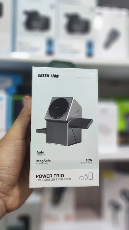 شارژ وایرلس گرین لاین ۳ در ۱ مدل Power Trio