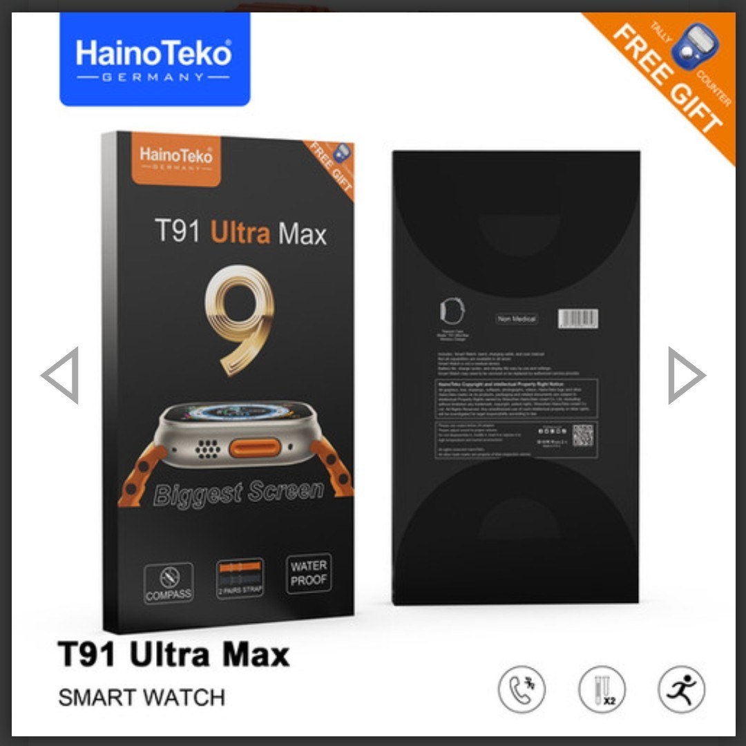 ساعت هوشمند مدل الترا هاینو مدل T91 ultra max hainoteko