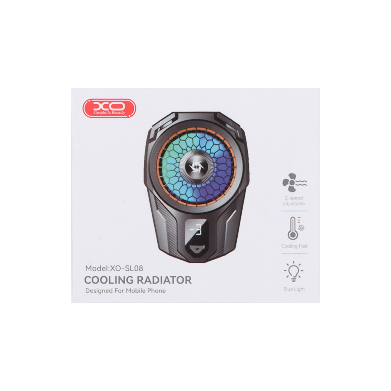فن خنک کننده گوشی موبایل XO مدل XO-SL08 (نورپردازی RGB)